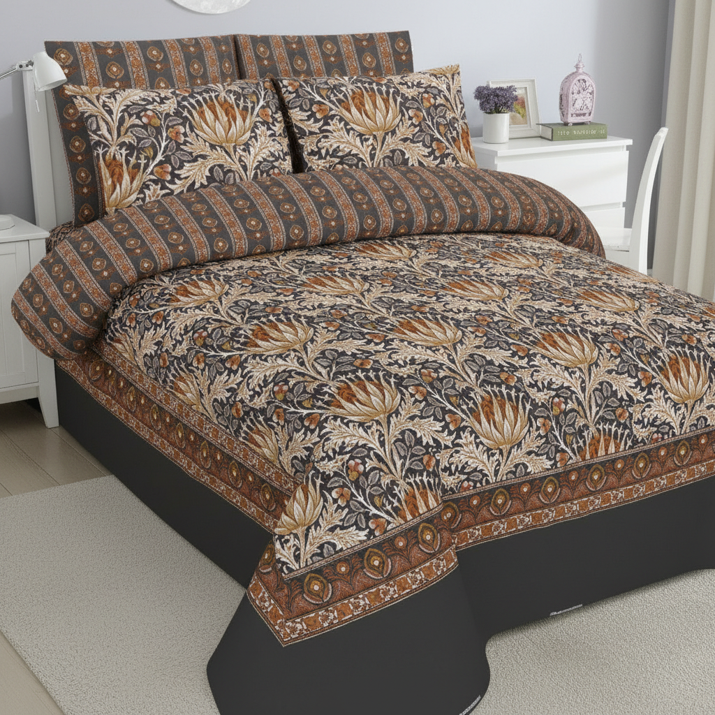 Mughal Bloom - Bedsheet