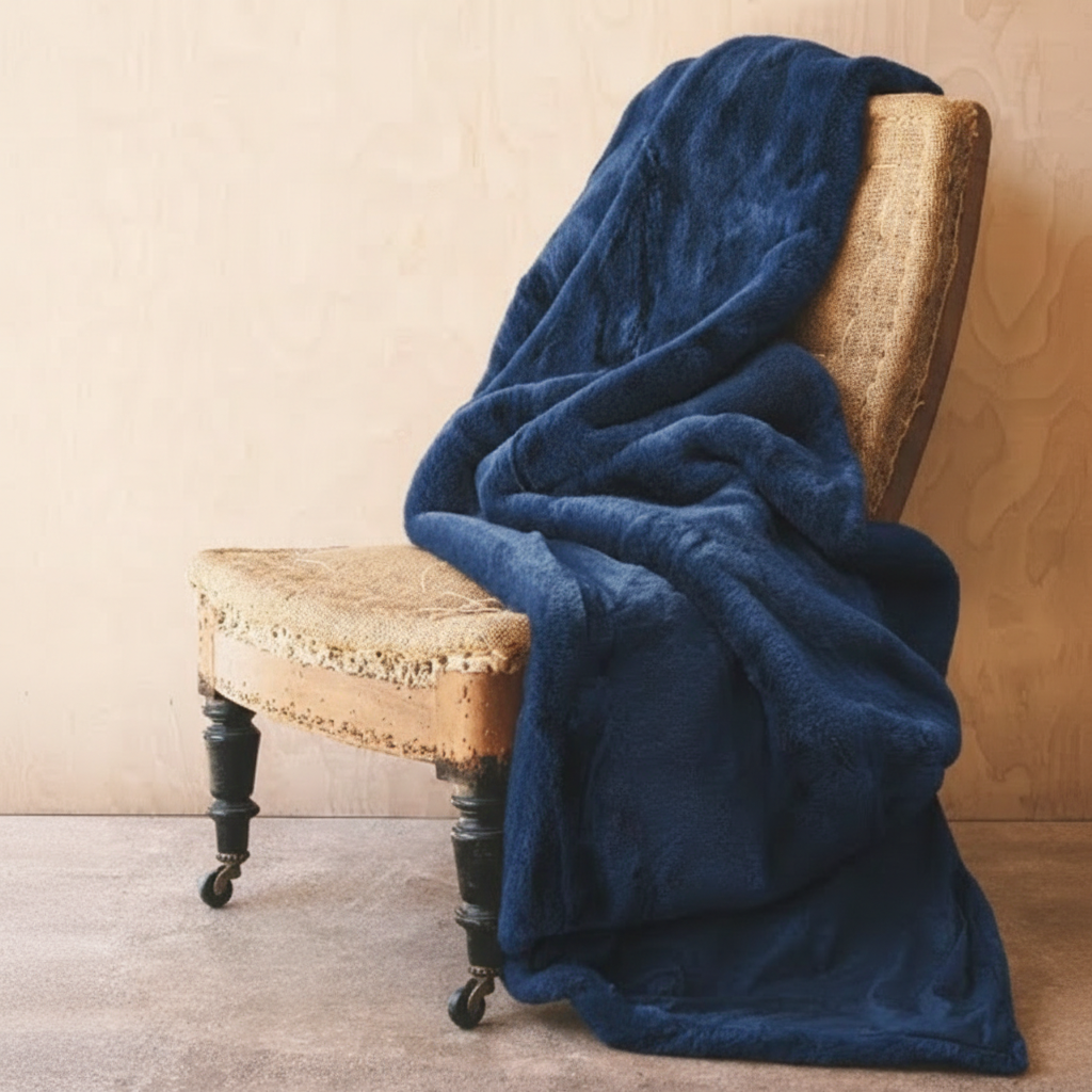 LUXURY PLUSH BLUE - BLANKET