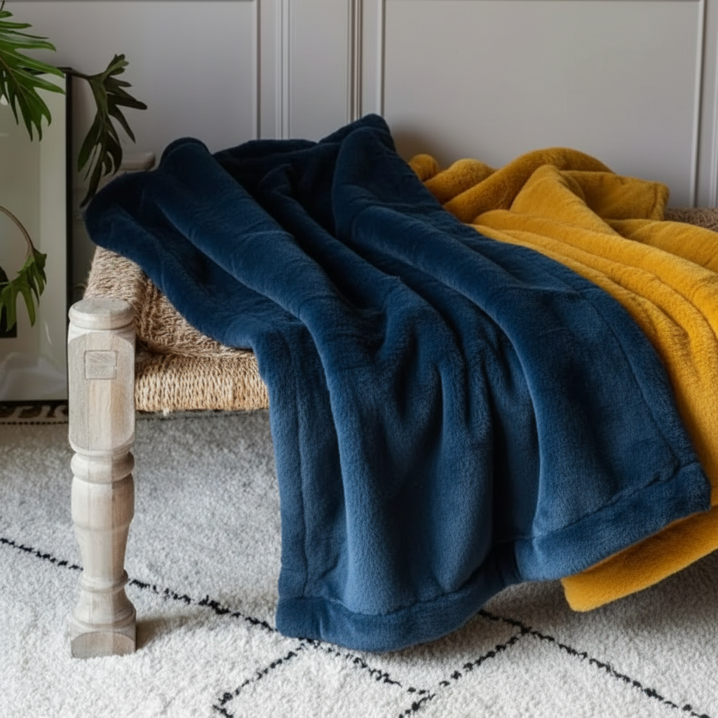 LUXURY PLUSH BLUE - BLANKET